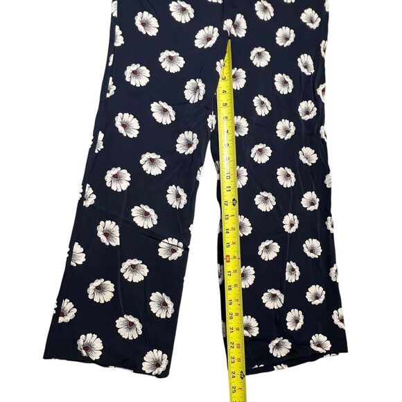 Ann Taylor Pants Womens 6 Floral Wide Leg Cropped Stretch Rayon Spandex Casual - Picture 8 of 12
